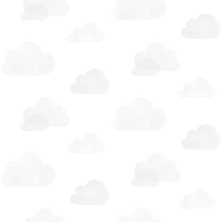 Manhattan Comfort Hillsboro Irie Grey Clouds 33 ft L X 209 in W Wallpaper BR4060-138945